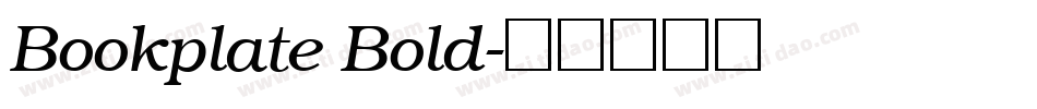 Bookplate Bold字体转换